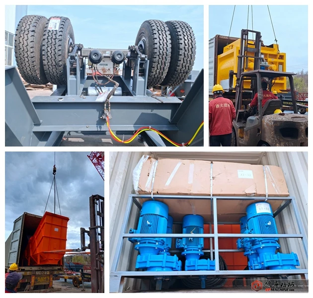 EP 100m3 / giờ Trạm trộn bê tông di động giao hàng đến Philippines